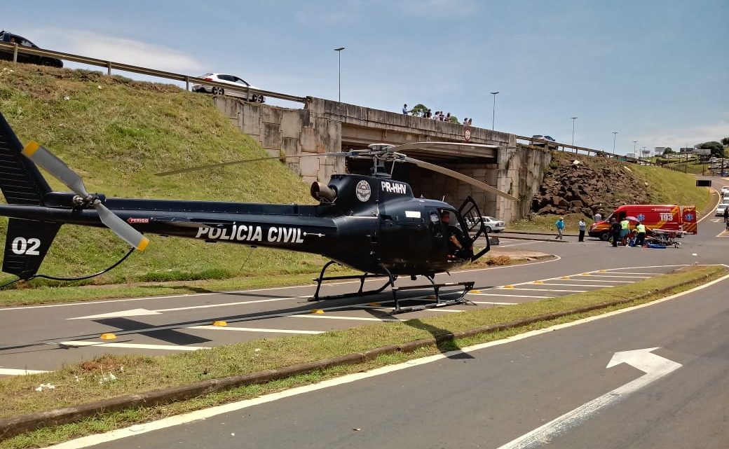 Grave acidente é registrado na BR-480 em Chapecó