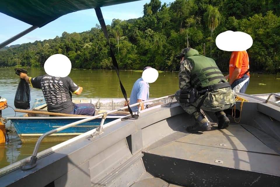Polícia Ambiental apreende mais de mil metros de rede de pesca