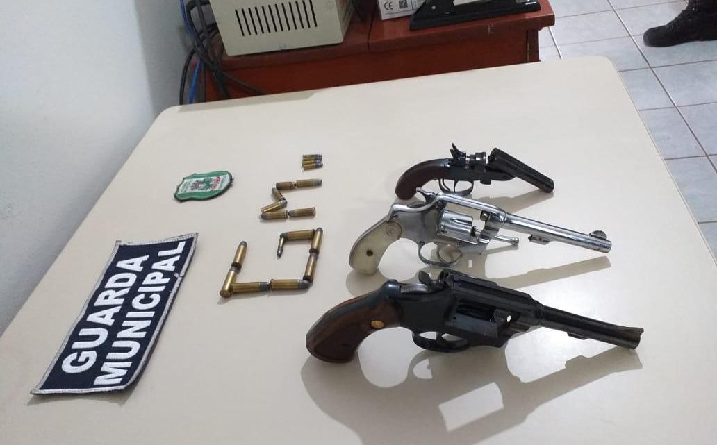 Guarda Municipal apreende 03 armas de fogo no Parque das Palmeiras