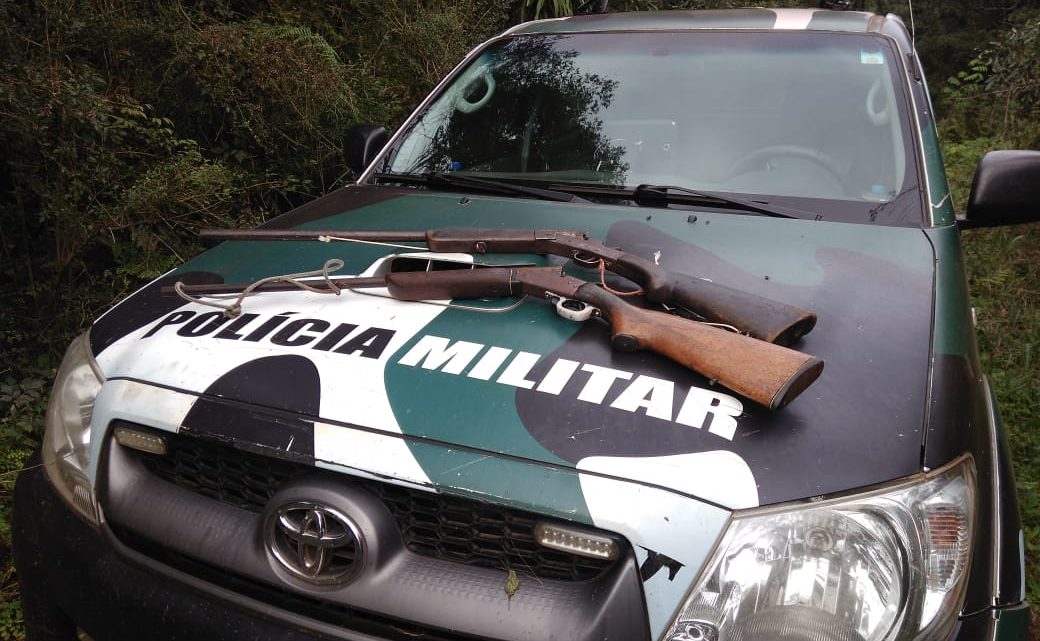 Polícia Militar Ambiental apreende armas durante fiscalização de caça