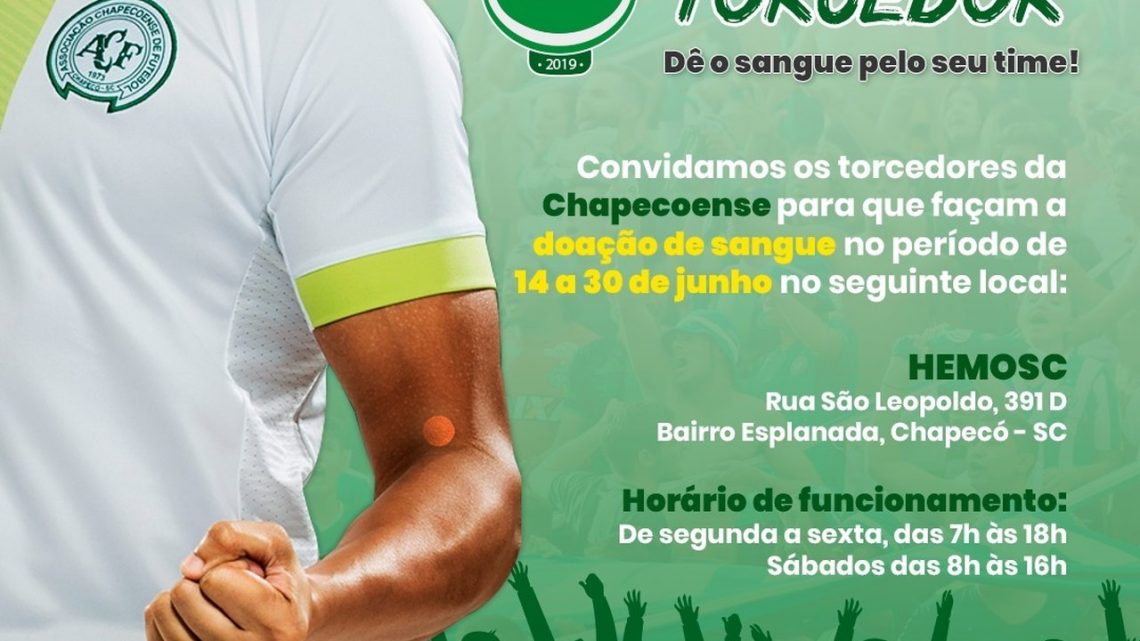 Sangue Torcedor: Chape participa de campeonato brasileiro pela doação de sangue