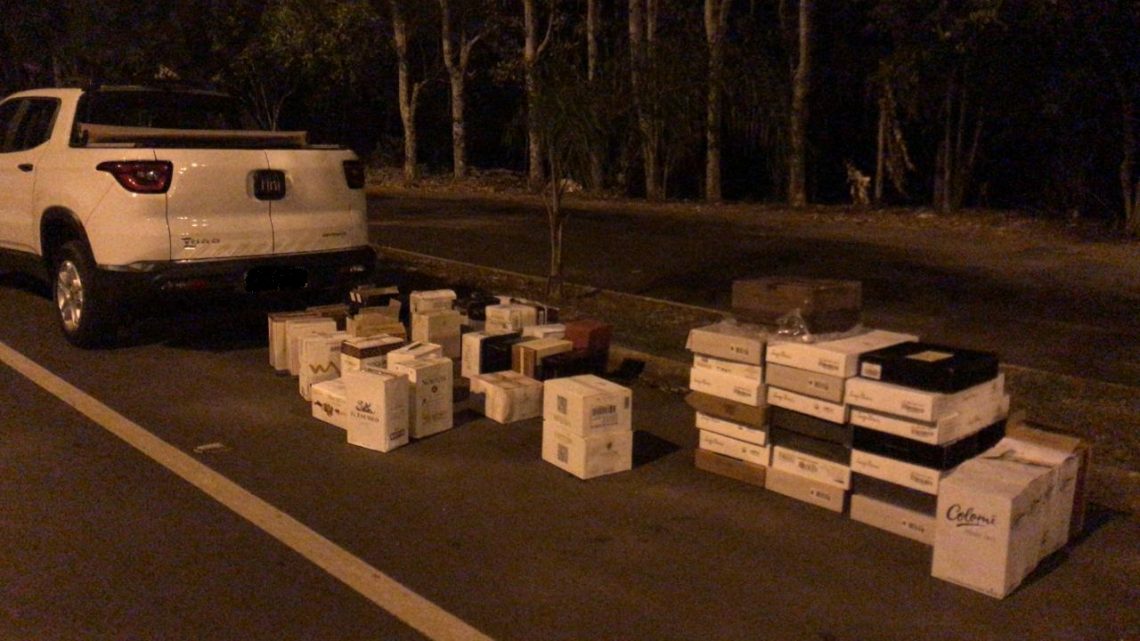 Carga de vinhos contrabandeada avaliada em 60 mil reais é apreendida em SLO