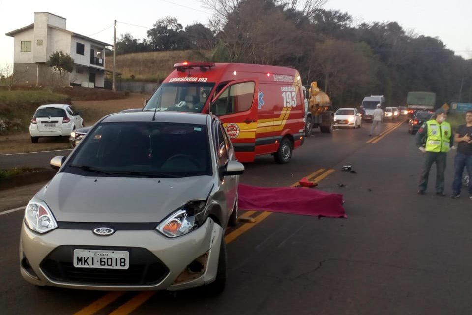 Motociclista morre após colisão com veículo na SC-283 em Seara