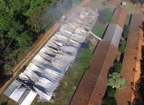 Chiqueiro pega fogo e 1,4 mil porcos morrem no RS