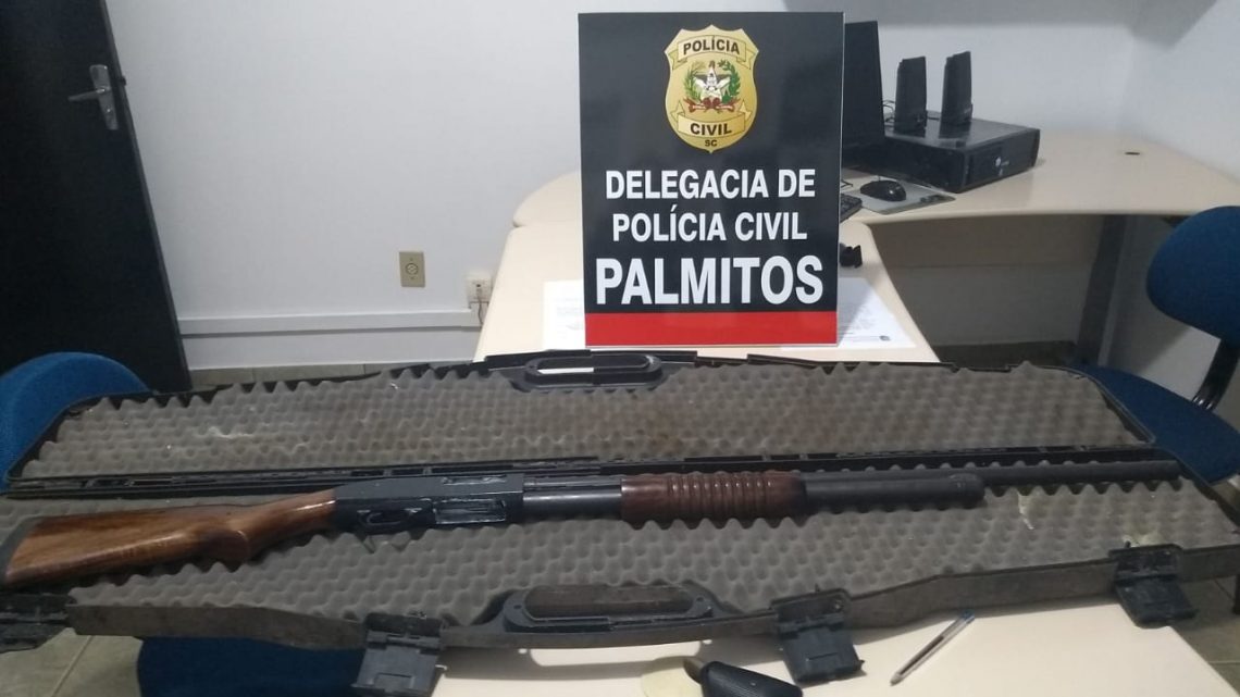 Polícia Civil apreende espingarda calibre 12 após vizinho ameaçar idoso em Palmitos