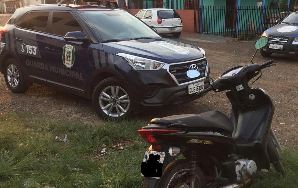 Guarda Municipal recupera motoneta com registra de furto/roubo em Chapecó