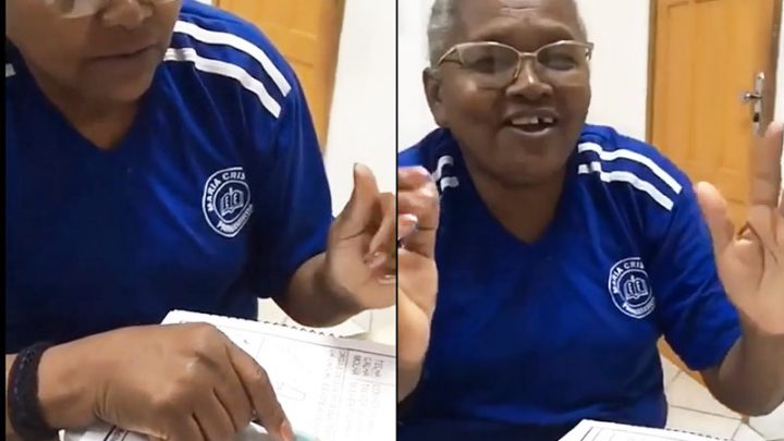 VÍDEO – Idosa lê 1ª palavra aos 62 anos e se emociona