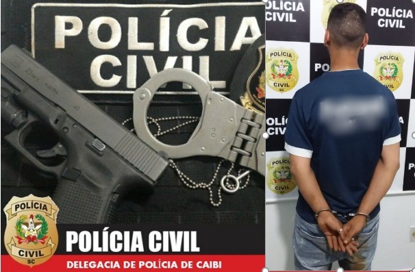 CAIBI – Homem é preso em flagrante por homicídio contra homem e mulher é presa em flagrante por posse irregular de arma de fogo