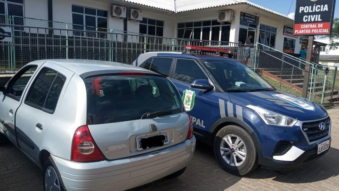 Guarda Municipal recupera Renault/Clio com registro de furto/roubo no bairro Santo Antônio