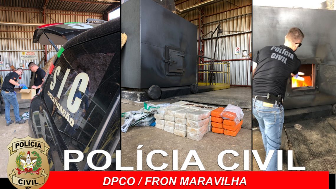 Polícia Civil realiza incineração de drogas em Maravilha