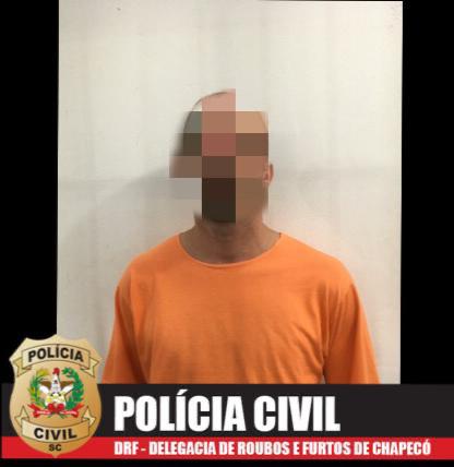 Polícia Civil prende suspeito de praticar roubo em Chapecó