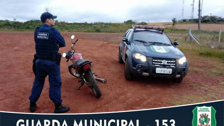 Guarda Municipal apreende motocicleta por não possuir identificação no bairro Esplanada