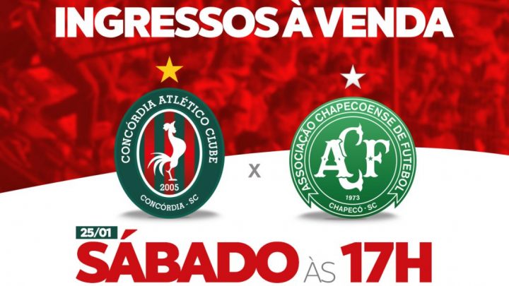 Ingressos para Concórdia e Chapecoense já estão sendo vendidos