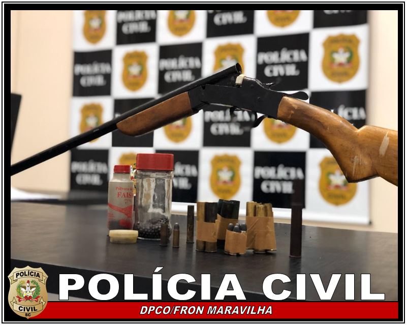 Polícia Civil apreende arma relacionada á investigação de violência doméstica em Maravilha