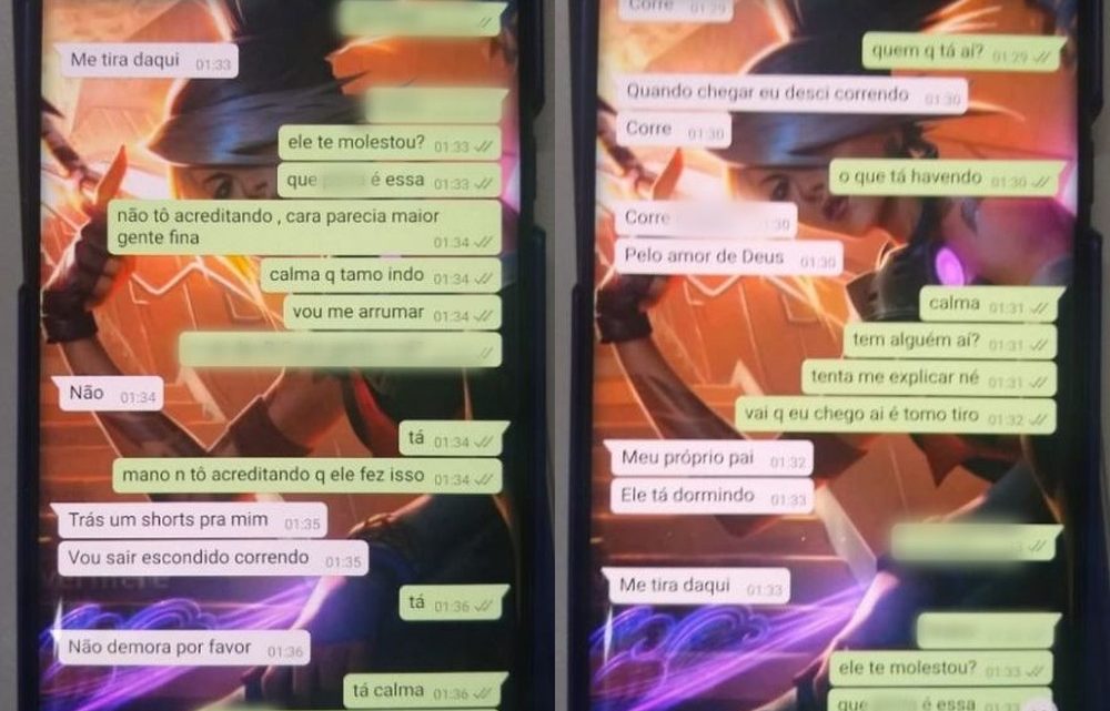 Estudante que denunciou o pai por abuso sexual pediu socorro pelo WhatsApp: ‘Corre, me tira daqui’