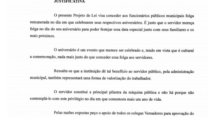 Vereador de Chapecó retira projeto de Lei que dava folga no aniversário aos servidores públicos