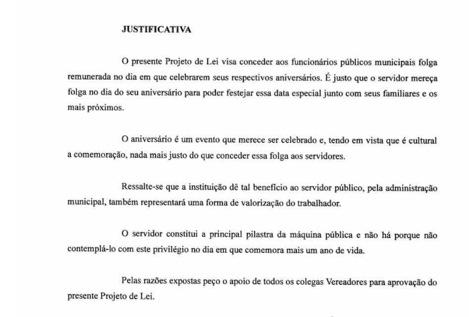 Vereador de Chapecó retira projeto de Lei que dava folga no aniversário aos servidores públicos