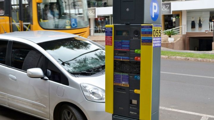 O estacionamento rotativo de Chapecó está supenso por sete dias