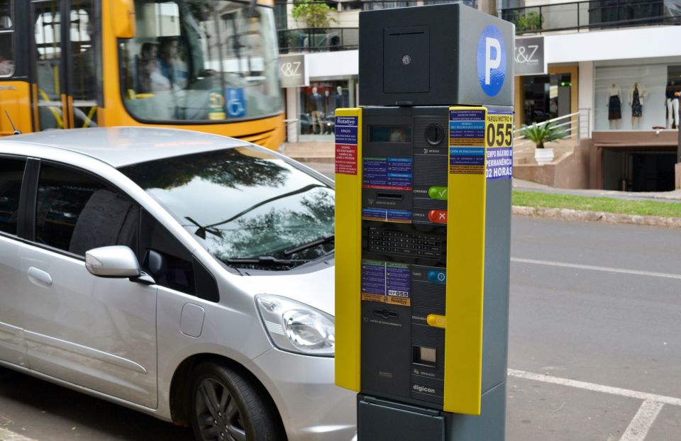 O estacionamento rotativo de Chapecó está supenso por sete dias