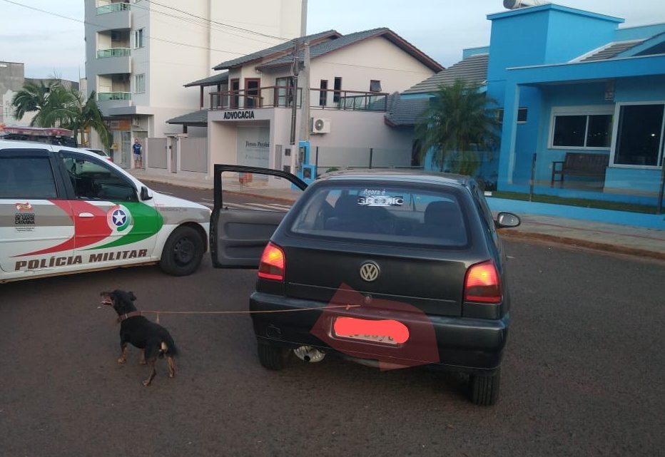 Idoso é flagrado puxando cachorro amarrado no carro em Nova Erechim