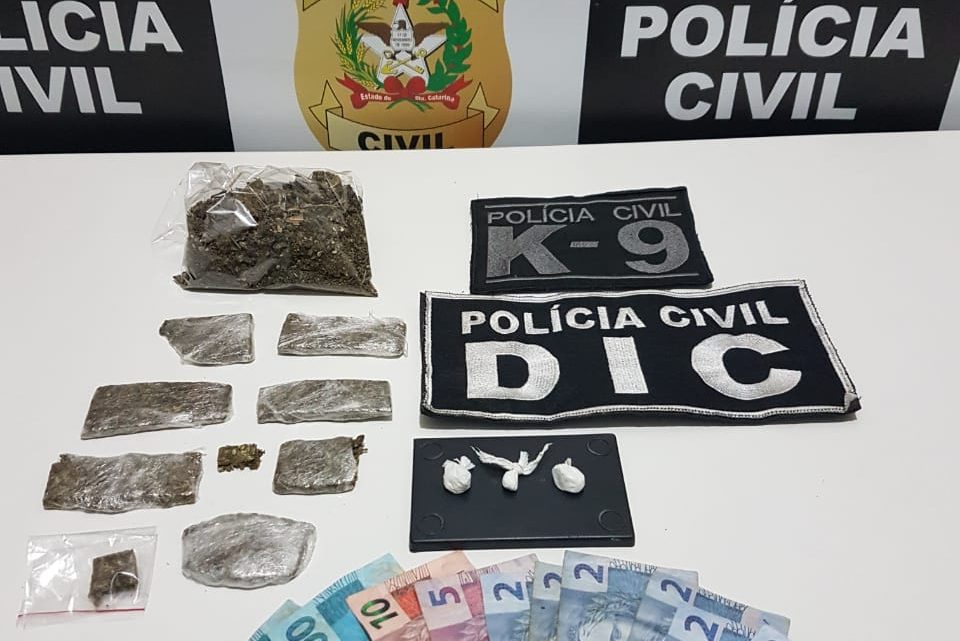 Polícia Civil apreende drogas penduradas em árvore no bairro Palmital