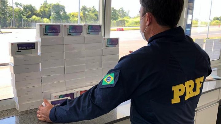 R$ 46 mil em celulares importados ilegalmente são apreendidos na BR 282 em Irani