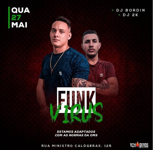 Festa “Funk Vírus” é interrompida por aglomeração de pessoas em SC