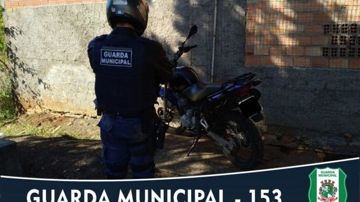 Guarda Municipal recupera motocicleta com registro de furto no Presidente Médici