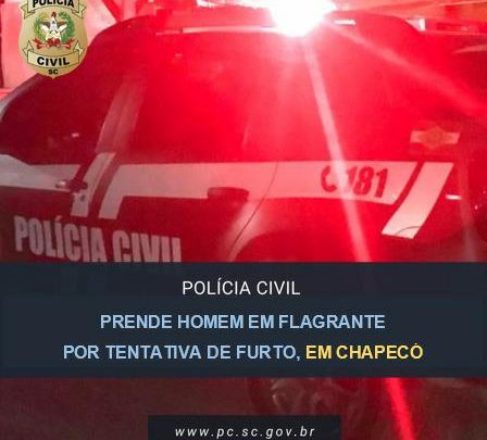 Polícia Civil prende homem por tentativa de furto no bairro Palmital
