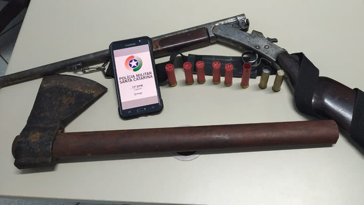 Polícia Militar apreende mais uma arma de fogo em Caçador