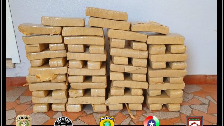 Polícia apreende 62 kg de maconha e prende dois indivíduos em São Lourenço do Oeste
