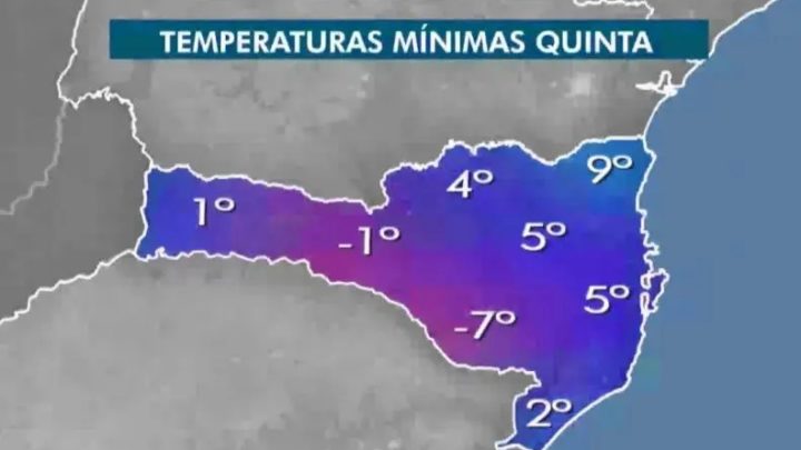 O frio já toma conta de SC; vem aí uma das madrugadas mais frias do ano
