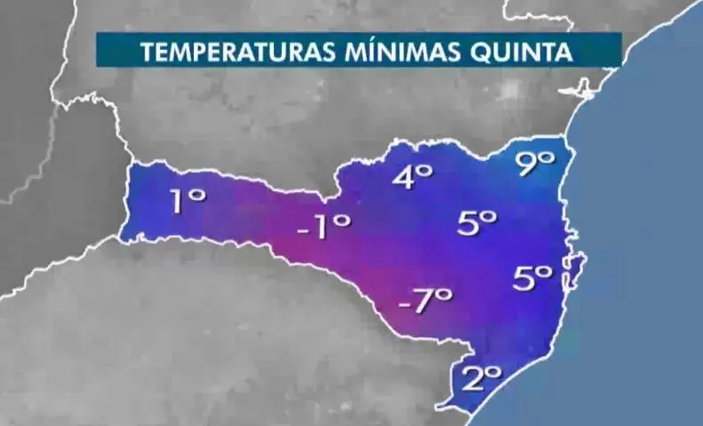 O frio já toma conta de SC; vem aí uma das madrugadas mais frias do ano