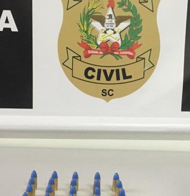 Polícia Civil apreende munições de calibre 9mm no oeste