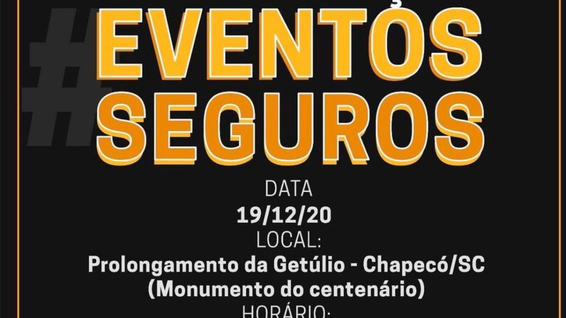 Manifestação a favor dos eventos é organizada por profissionais do setor em Chapecó