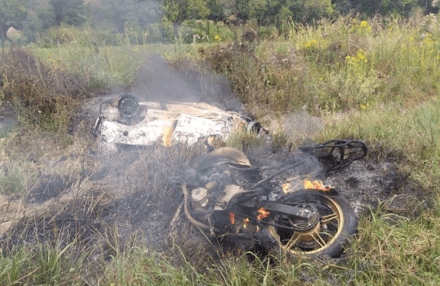 Acidente deixa duas pessoas carbonizadas na BR 282 em Bocaina do Sul