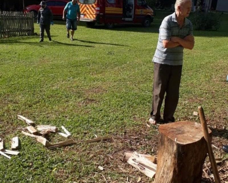 Homem morre após cortar a perna com machado em SC