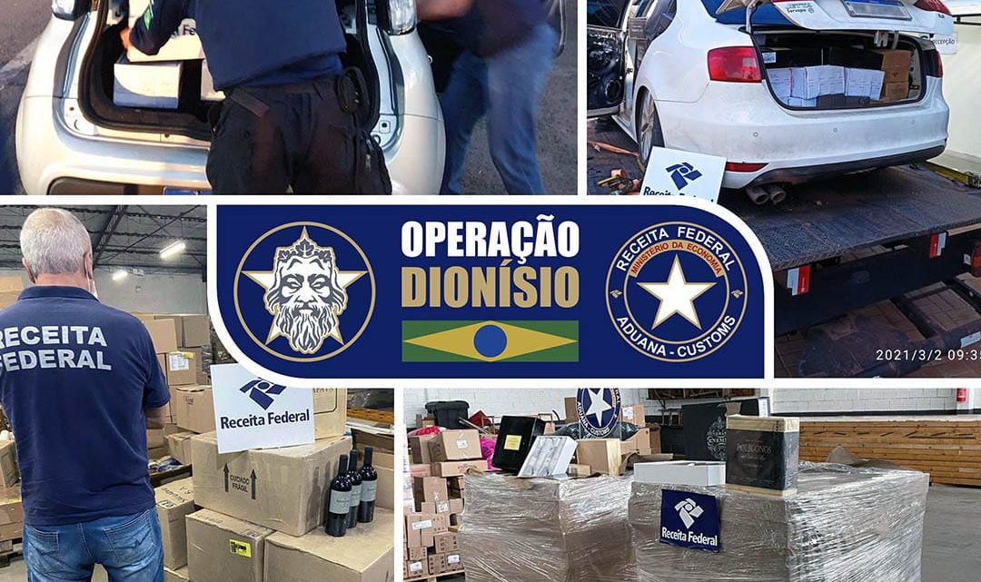 Operação Dionísio – Receita Federal realiza maior operação da história no combate à entrada irregular de vinhos no país