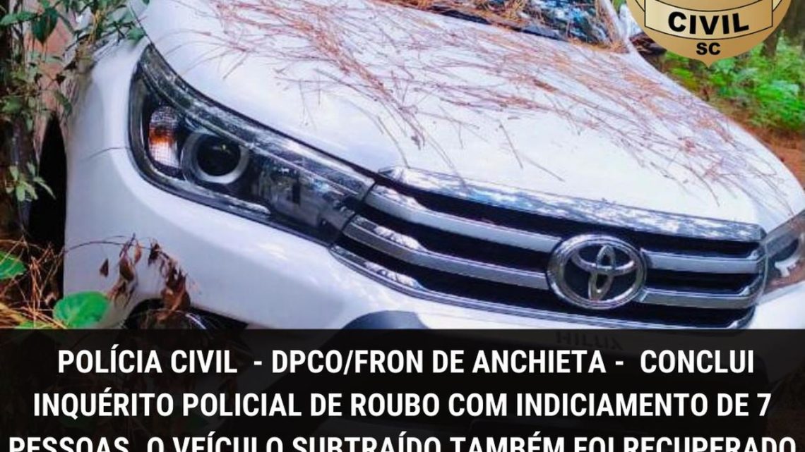 Polícia Civil indicia 7 pessoas pelo assalto realizado em residência na cidade de Anchieta