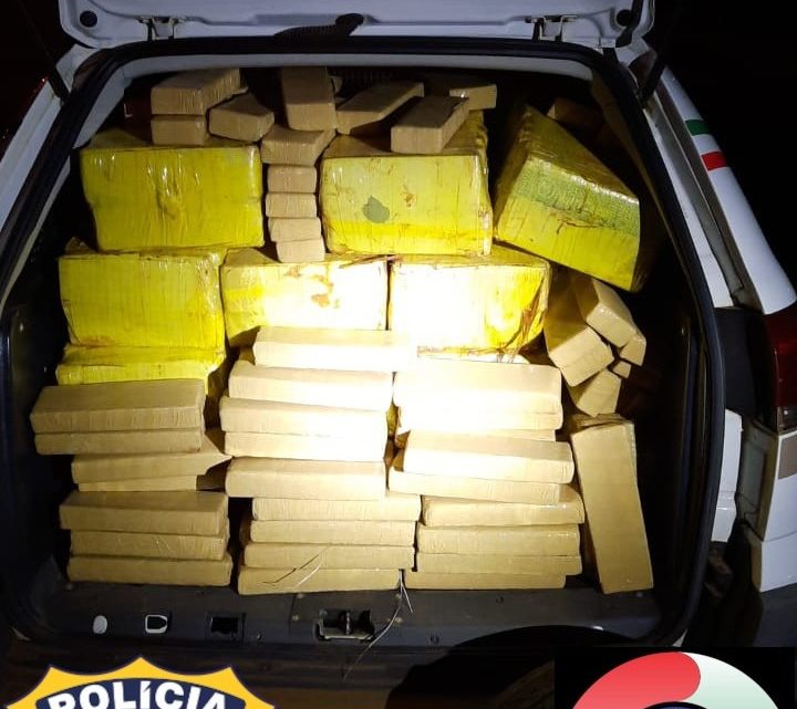 Ação conjunta PRF e PM apreende 295 kg de maconha na BR 282 em Maravilha