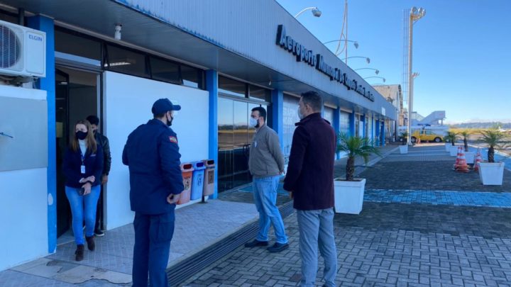 Chapecó reforça medidas sanitárias no aeroporto