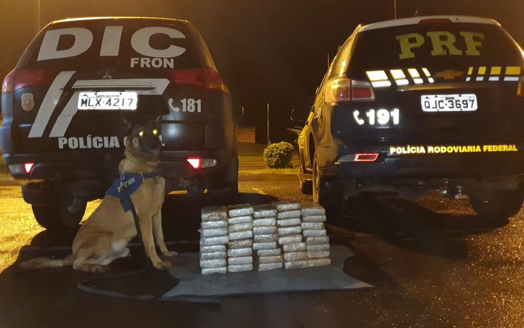 Vídeo: ação conjunta PRF e Civil apreende mais de R$ 1,8 milhão em cocaína na BR 158 em Cunha Porã