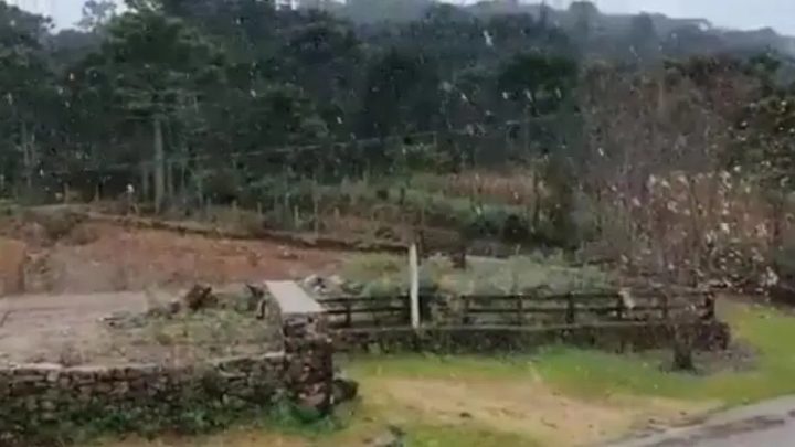 São Joaquim registra primeira neve de 2021 em SC
