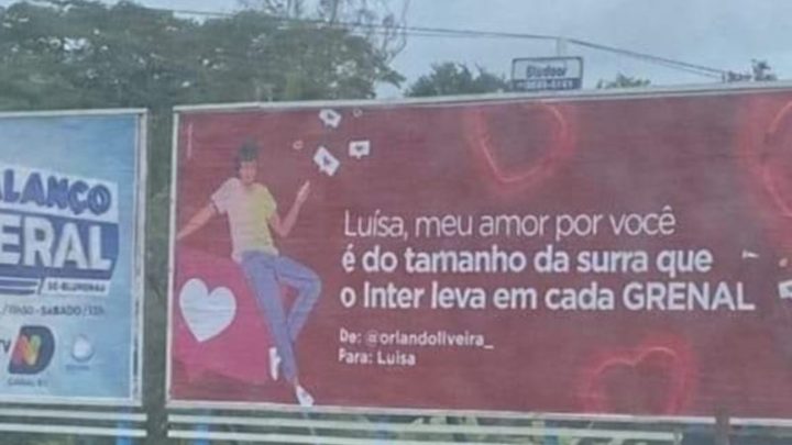 ‘Maior que surra no grenal’: declaração de amor viraliza nas redes em SC