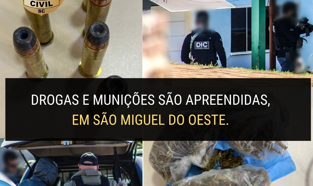 Polícia Civil apreende munições e entorpecentes em São Miguel do Oeste