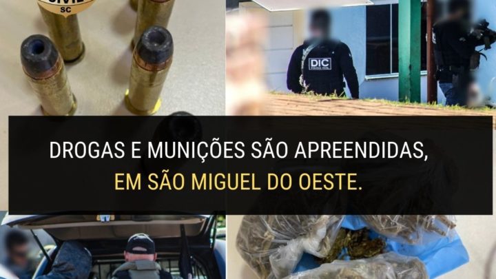 Polícia Civil apreende munições e entorpecentes em São Miguel do Oeste