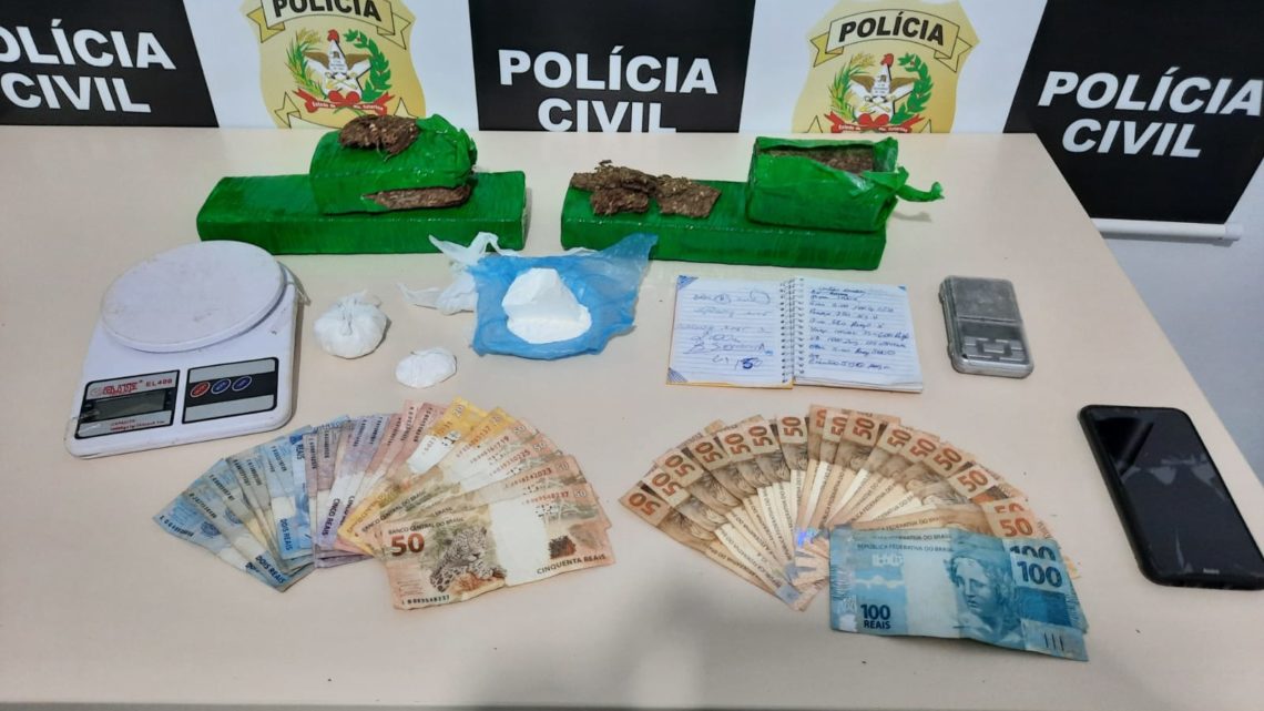 Polícia Civil prende em flagrante suspeitos de tráfico de drogas e associação para o tráfico em Caibi