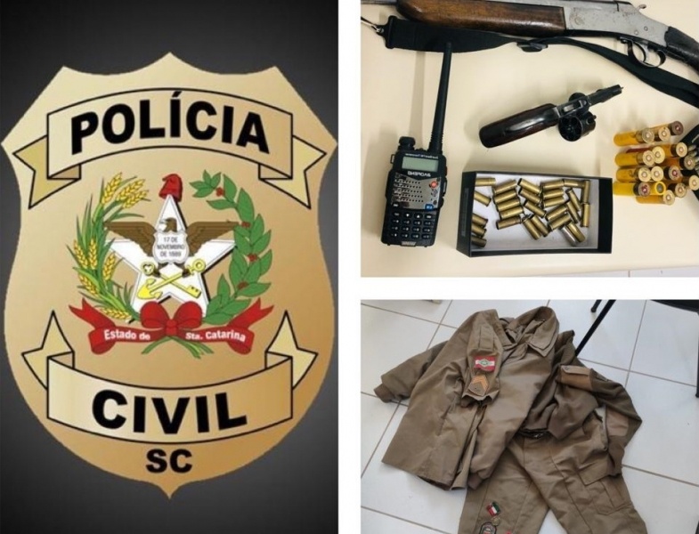 Jovem é preso com armas e farda furtada de policial militar