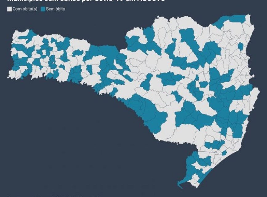 Em SC 143 municípios não tiveram registro de óbitos em agosto