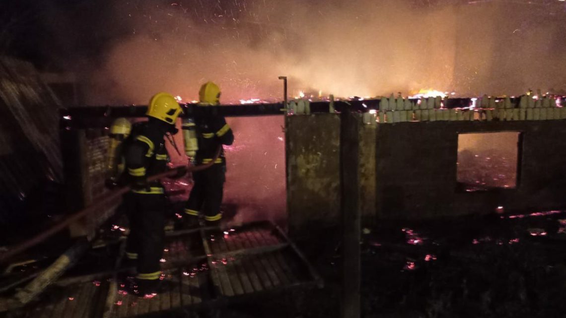 Residência é totalmente destruída pelo fogo em Caibi